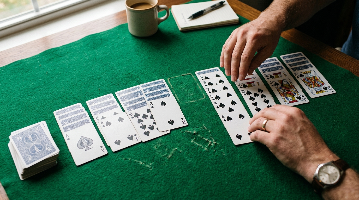 spider solitaire mixed suits illustration for Spider Solitaire AARP