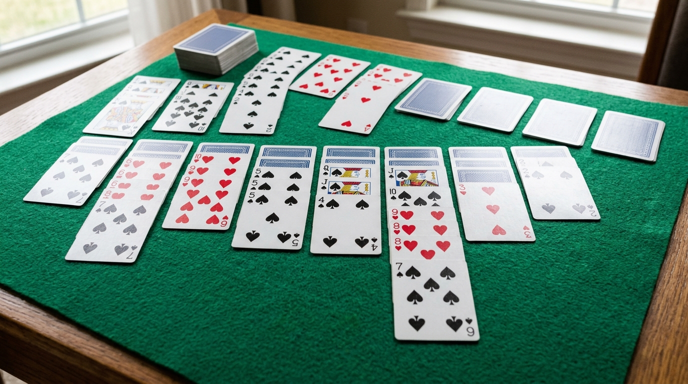 Spider solitaire challenge illustration for Spider Solitaire AARP